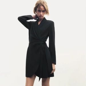 Zara long Sleeve mini black dress/pant